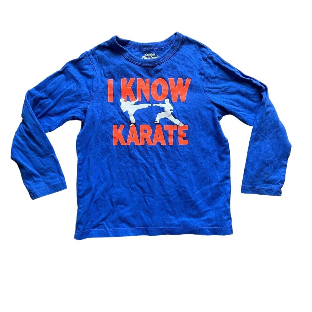 OshKosh "I Know Karate" Long Sleeve T-Shirt for Kids Size 6